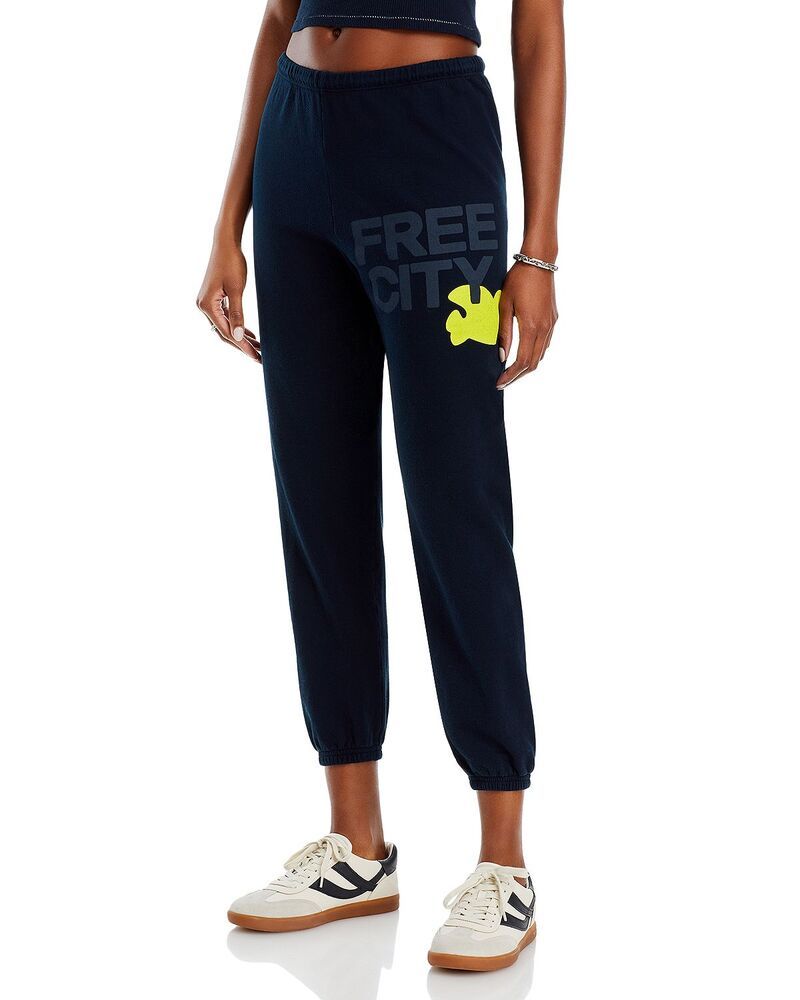 フリーシティ レディース ボトムス カジュアルパンツ スウェットパンツ コットン ロゴ FREECITY FREE CITY Cotton Logo Sweatpantsquid Ink