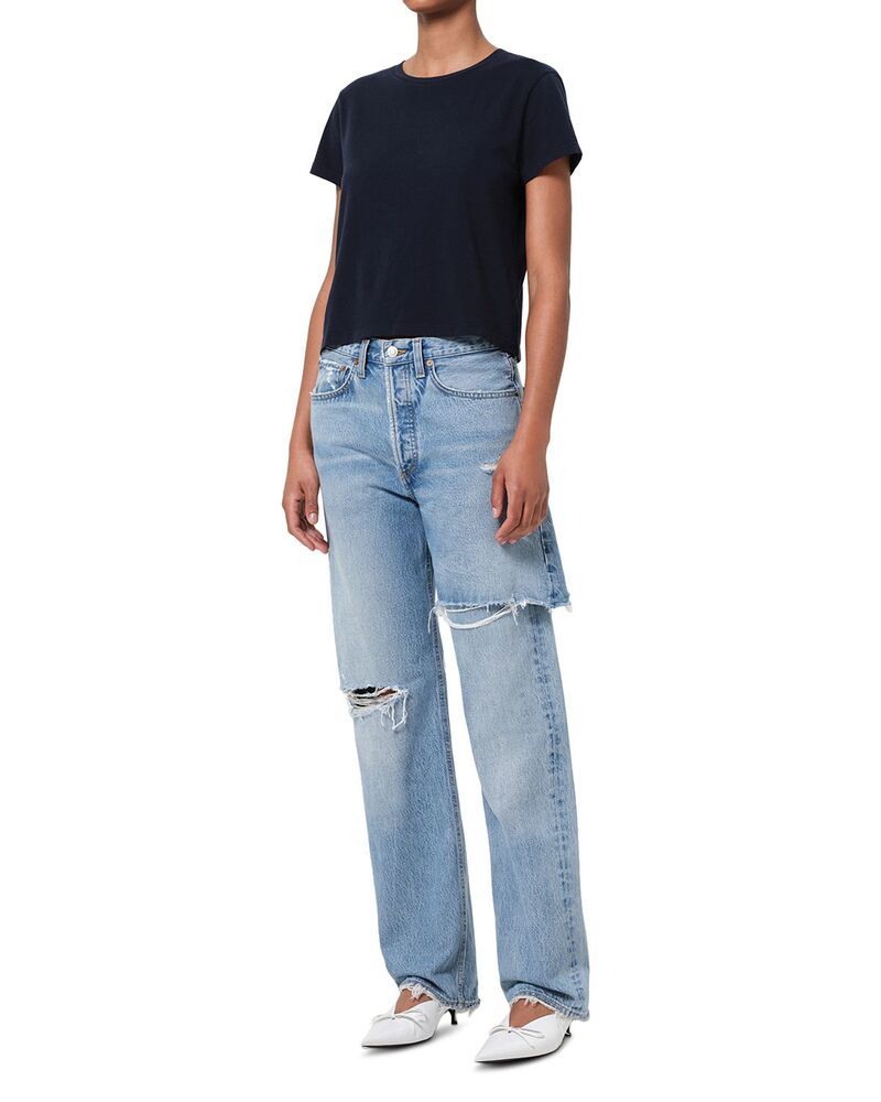 アゴルド レディース トップス Tシャツ コットン AGOLDE Adine Cotton Shrunken Tee Storm アゴルド レディース トップス Tシャツ コットン AGOLDE Adine Cotton Shrunken Tee Storm