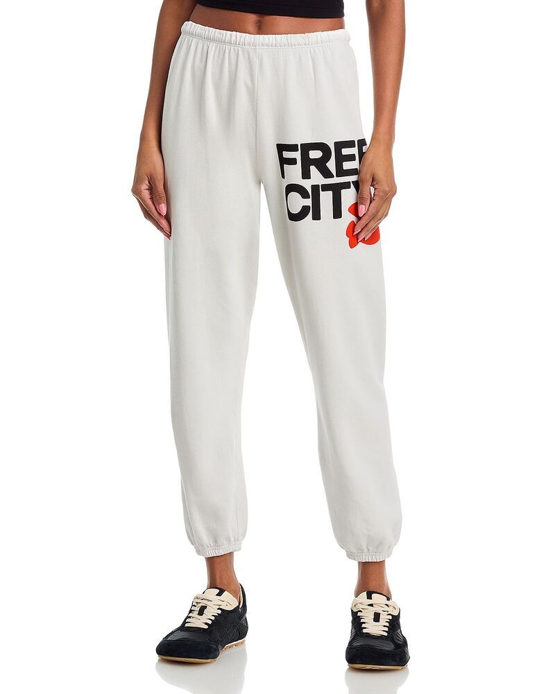 フリーシティ レディース ボトムス カジュアルパンツ スウェットパンツ コットン ロゴ FREECITY FREE CITY Cotton Logo Sweatpants ChalkOrange チョーク