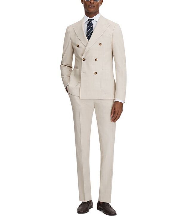 レイス メンズ アウター ジャケット・ブルゾン ブレザー REISS Belmont Double Breasted Blazer Stone ストーン