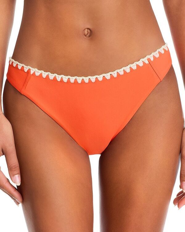 レイミー ブルック レディース 水着 ボトムスのみ Ramy Brook Iliana Bikini Bottom Vivid Orange W White Crochet ホワイト