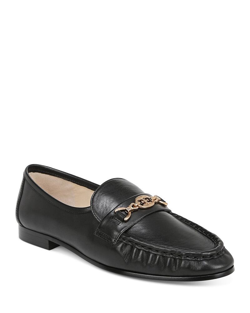サムエデルマン レディース シューズ スリッポン・ローファー レザー Sam Edelman Womens Lucca Leather Loafers Black ブラック