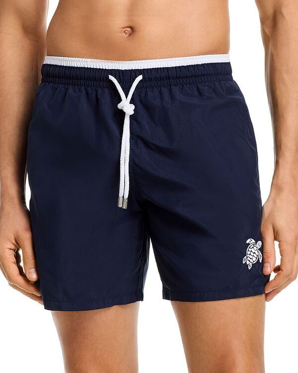 ヴィルブレクイン メンズ 水着 ハーフパンツ・ショーツ ショートパンツ Vilebrequin Solid Tortoise 6 Swim Shorts NavyWhite ホワイト