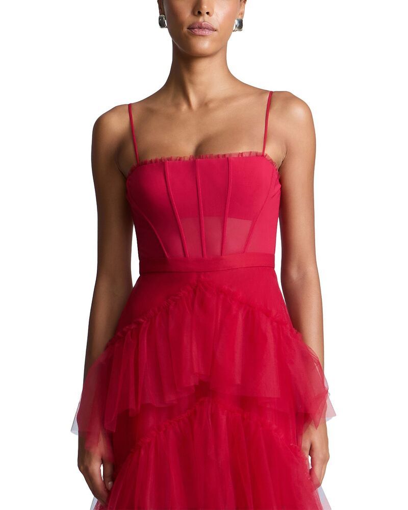 ビーシービージーマックスアズリア レディース アンダーウェア ナイトウェア チュール BCBGMAXAZRIA Tulle Corset Essential Gown Chilli Pepper ビーシービージーマックスアズリア レディース アンダーウェア ナイトウェア チュール BCBGMAXAZRIA Tulle Corset Essential Gown Chilli Pepper