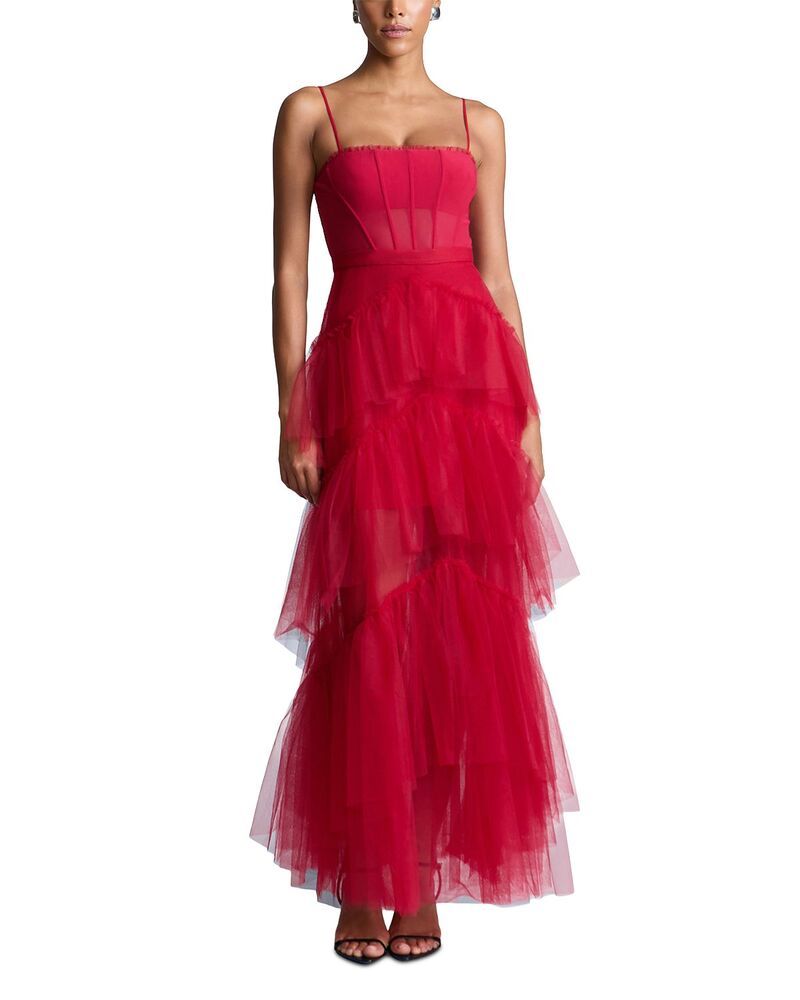 ビーシービージーマックスアズリア レディース アンダーウェア ナイトウェア チュール BCBGMAXAZRIA Tulle Corset Essential Gown Chilli Pepper ビーシービージーマックスアズリア レディース アンダーウェア ナイトウェア チュール BCBGMAXAZRIA Tulle Corset Essential Gown Chilli Pepper