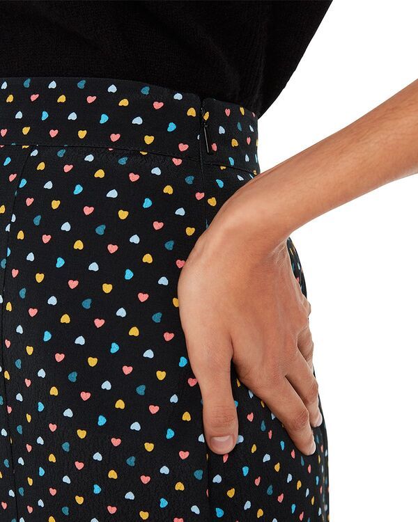 ホイッスルズ レディース ボトムスカート ミディ Whistlescattered Hearts Midi Skirt BlackMulti ブラック