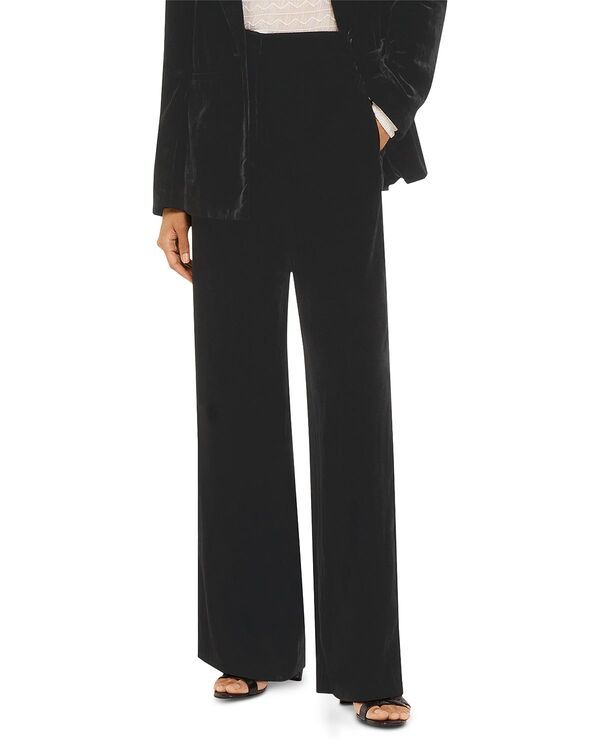 ホイッスルズ レディース ボトムス カジュアルパンツ ストレート ベルベット Whistles Velvet Straight Leg Pants Black ブラック