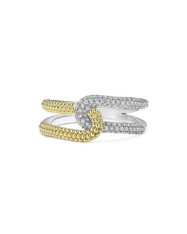 ラゴス レディース アクセサリー リング LAGOS 18K Yellow Gold Sterling Silver Caviar LuxClip Diamond Statement Ring 100 Exclusive SilverGold ゴールド