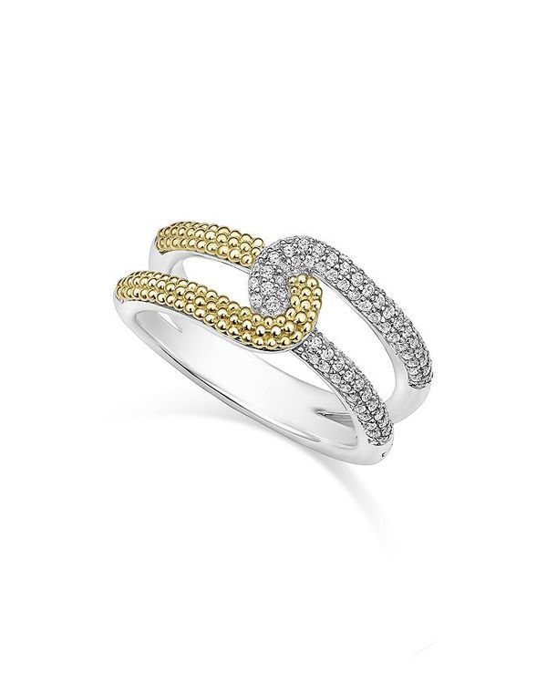 ラゴス レディース アクセサリー リング LAGOS 18K Yellow Gold Sterling Silver Caviar LuxClip Diamond Statement Ring 100 Exclusive SilverGold ゴールド