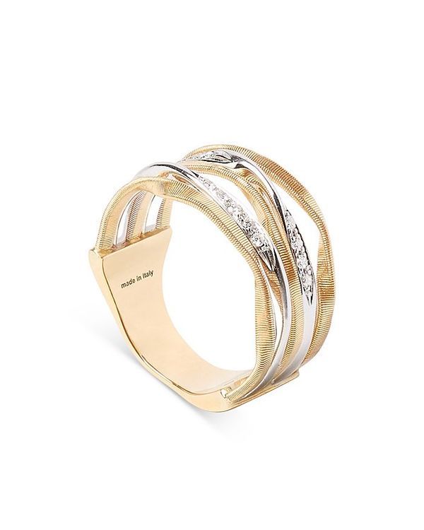 マルコ ビチェゴ レディース アクセサリー リング Marco Bicego 18K Yellow Gold Marrakech Onde Diamond Multirow Ring Gold ゴールド