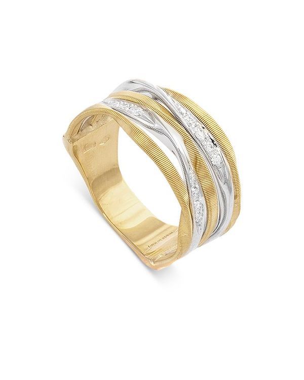 マルコ ビチェゴ レディース アクセサリー リング Marco Bicego 18K Yellow Gold Marrakech Onde Diamond Multirow Ring Gold ゴールド