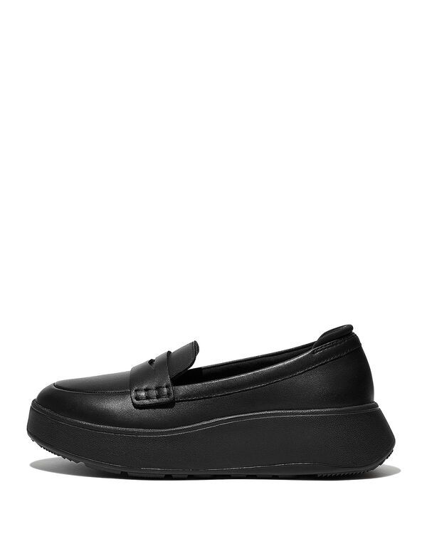 フィットフロップ レディース シューズ スリッポン・ローファー プラットフォーム FitFlop Womens FMode Platform Penny Loafers All Black ブラック フィットフロップ レディース シューズ スリッポン・ローファー プラットフォーム FitFlop Womens FMode Platform Penny Loafers All Black ブラック