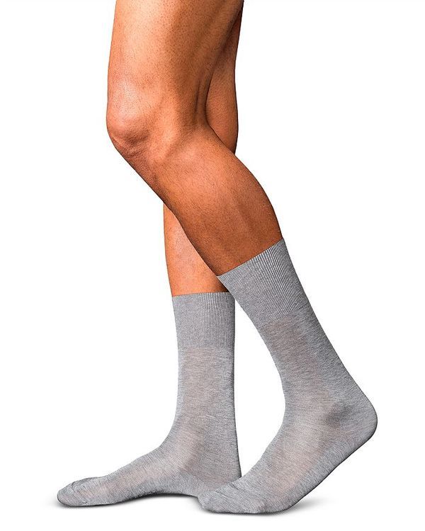 ファルケ メンズ アンダーウェア 靴下 Falke No 9 Fil dEcosse Mercerized Dress Socks Light Gray Melange グレー