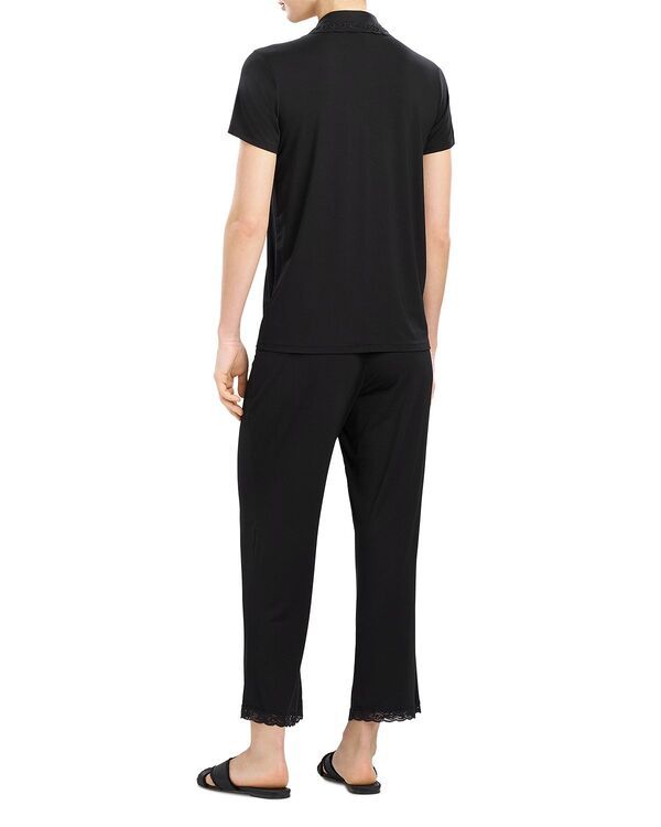 ナトリ レディース アンダーウェア ナイトウェア Natori Feathers Essentialshort Sleeve Pajama Set Black ブラック
