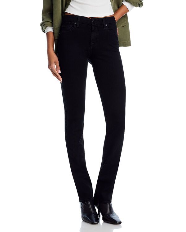 セブンフォーオールマンカインド レディース ボトムス デニムパンツ ジーンズ 7 For All Mankind Kimmie Mid Rise Straight Jeans in Rinse Black ブラック