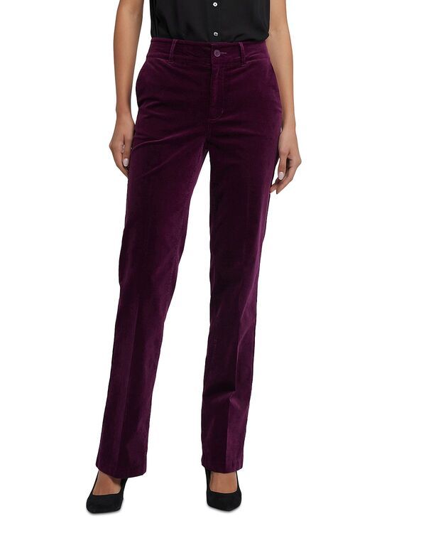 エヌワイディージェイ レディース ボトムス カジュアルパンツ ストレート ベルベット NYDJ Velvet Straight Leg Pants Plum プラム