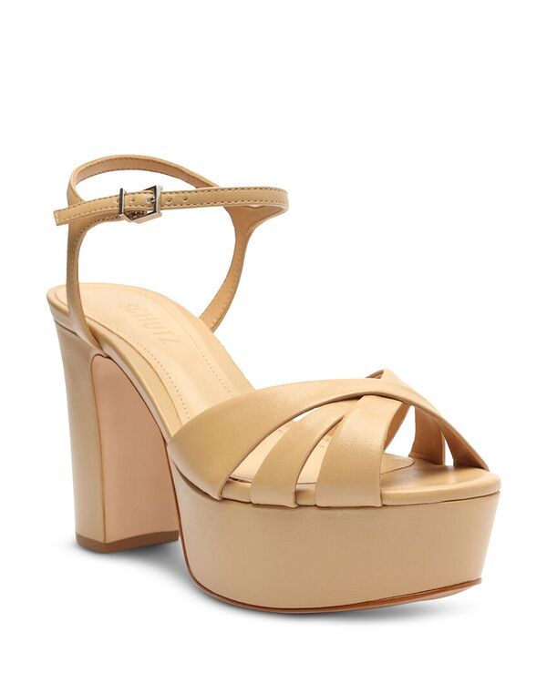 シュッツ レディース シューズ サンダル プラットフォーム ヒール SCHUTZ Womens Keefa Crossover Higheel Platform Sandals Light Nude