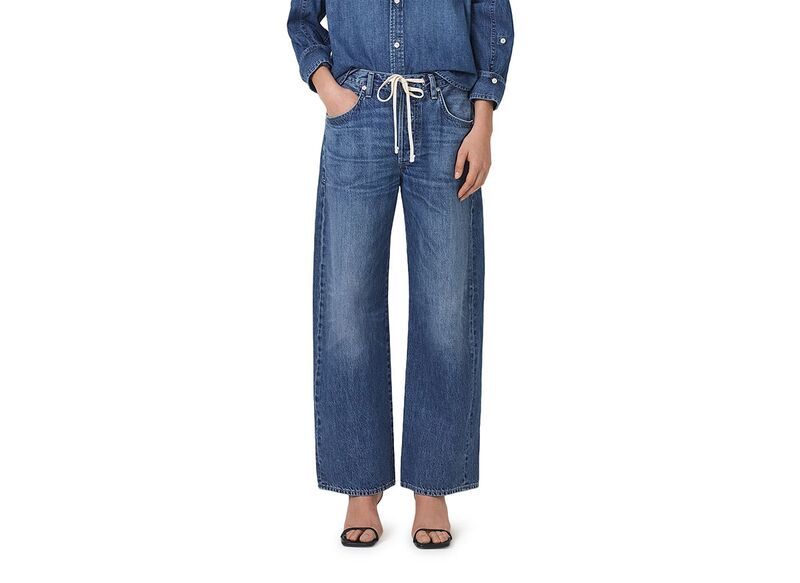 シチズンズ オブ ヒューマニティ レディース ボトムス デニムパンツ ワイドレッグ ジーンズ Citizens of Humanity Brynn Drawstring High Rise Wide Leg Jeans in Atlantis
