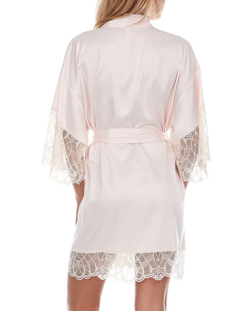 フローラニクルーズ レディース アンダーウェア ナイトウェア サテン Flora Nikrooz Gabby Satin Kimono Robe Pink ピンク
