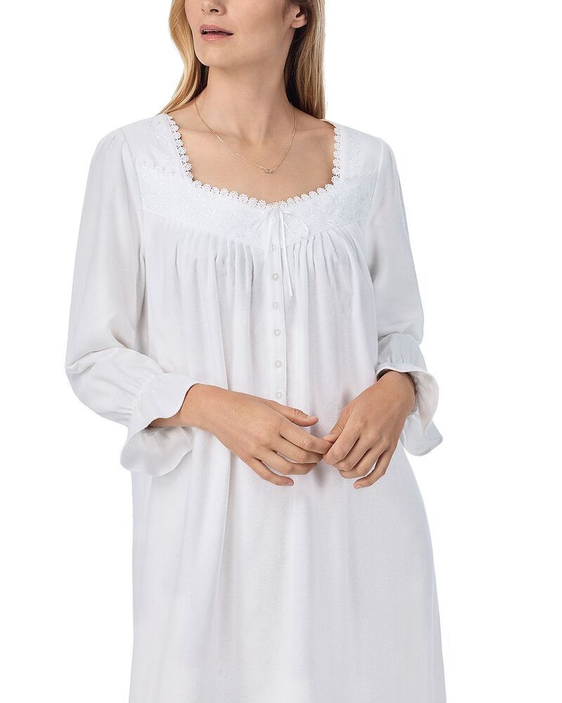 エイレーンウェスト レディース アンダーウェア ナイトウェア コットン Eileen West Cotton Ballet Nightgown White ホワイト