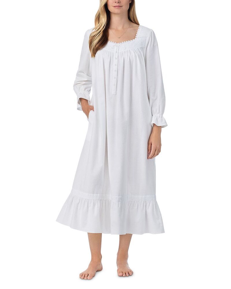 エイレーンウェスト レディース アンダーウェア ナイトウェア コットン Eileen West Cotton Ballet Nightgown White ホワイト