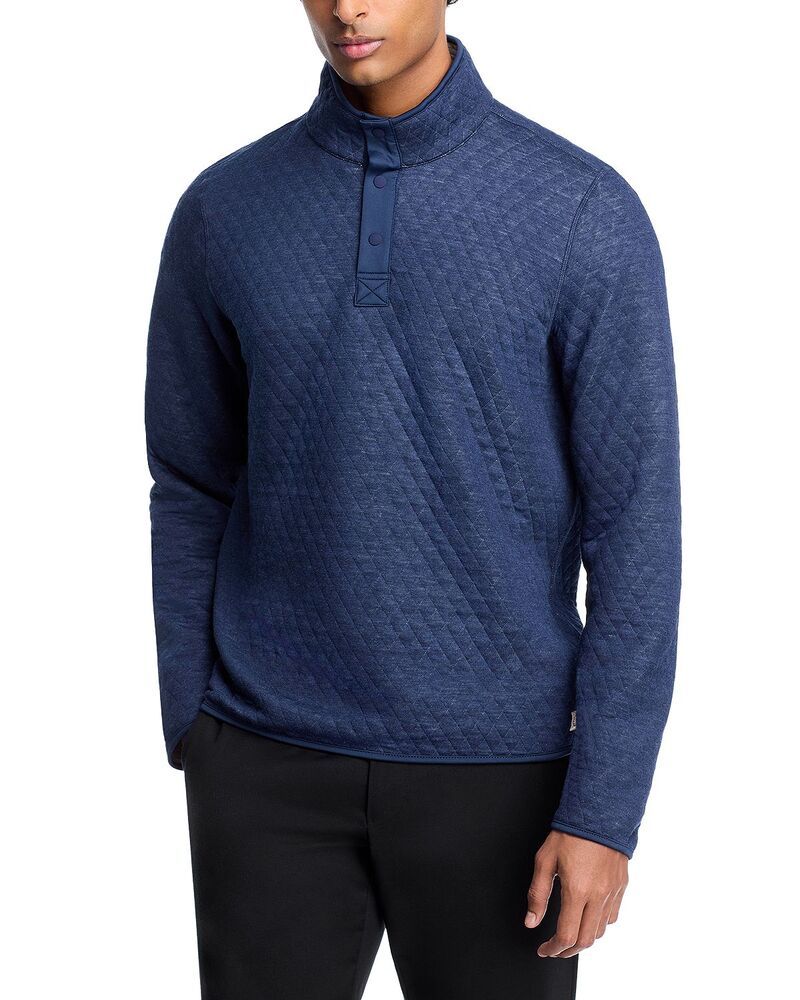 マリーン レイヤー メンズ アウター パーカー・スウェット キルティング Marine Layer Corbet Reversible Quilted Pullover NavyOat ネイビー