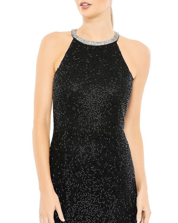 マックダガル レディース アンダーウェア ナイトウェア スパンコール ホルター Mac Duggal Halter Neck Sequin Gown Black ブラック