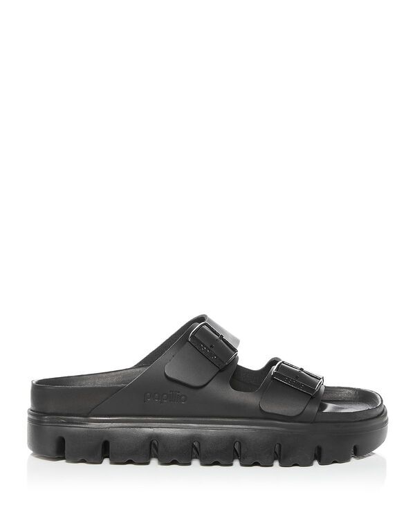 ビルケンシュトック レディース シューズ スリッポン・ローファー サンダル Birkenstock Womens Arizona Chunky Slip On Buckled Footbed Sandals Black ブラック