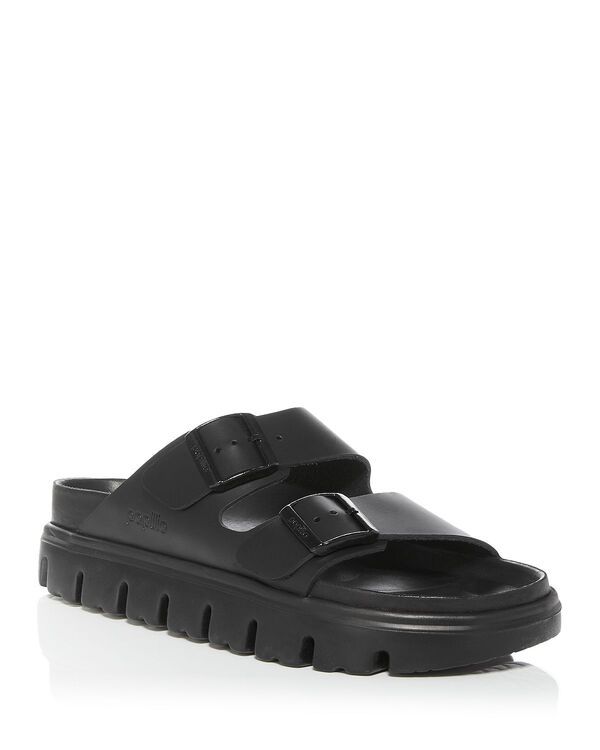 ビルケンシュトック レディース シューズ スリッポン・ローファー サンダル Birkenstock Womens Arizona Chunky Slip On Buckled Footbed Sandals Black ブラック
