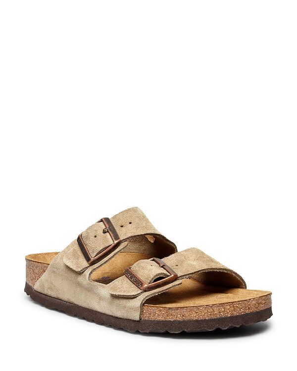 ビルケンシュトック レディース シューズ サンダル Birkenstock Womens Arizona Soft Footbed Slide Sandals Taupe Suede トープ
