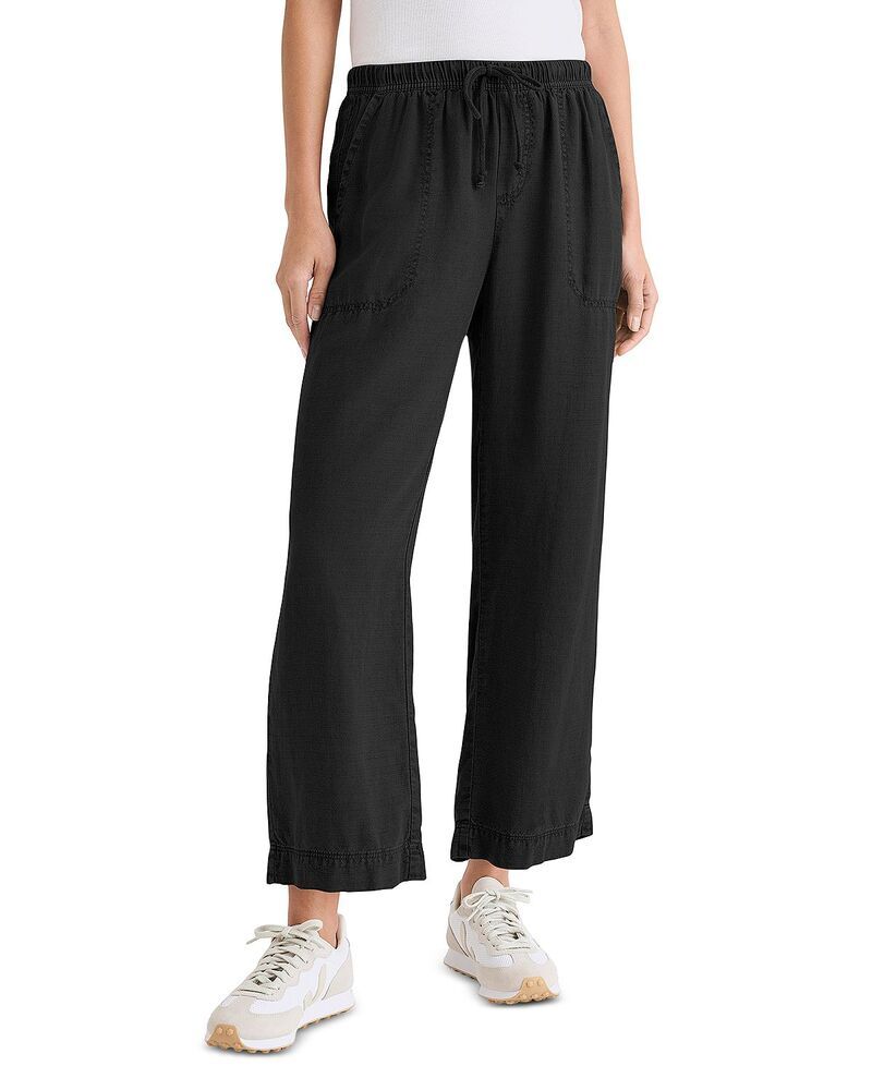スプレンディット レディース ボトムス カジュアルパンツ ワイドレッグ クロップド Splendid Angie Cropped Wide Leg Pants Black ブラック