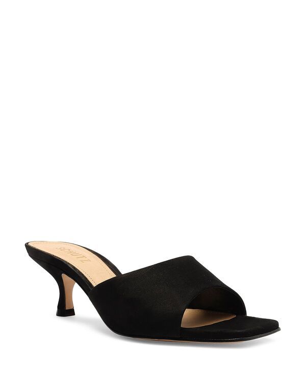 シュッツ レディース シューズ サンダル ヒール SCHUTZ Womens Dethalia Slip On Higheel Sandals Black ブラック