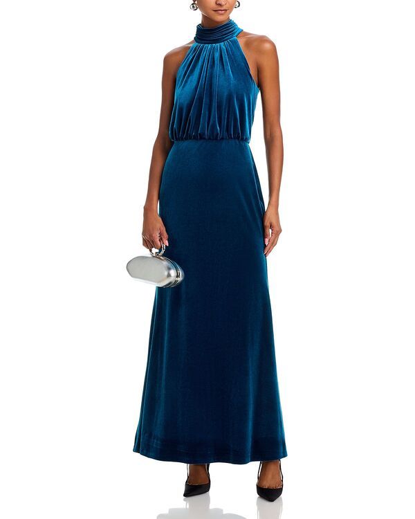 エリザジェイ レディース アンダーウェア ナイトウェア モックネック Eliza J Mock Neck Blouson Gown Peacock
