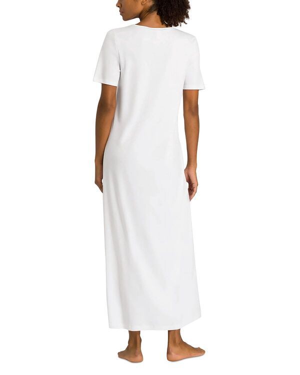 ハンロ レディース アンダーウェア ナイトウェア Hanro Momentshort Sleeve Longown White ホワイト