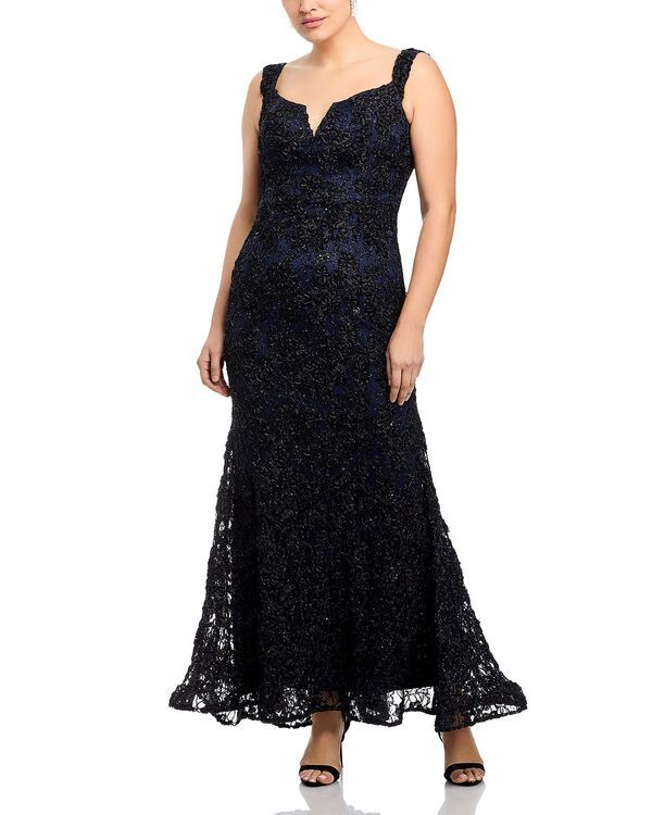 アクア レディース アンダーウェア ナイトウェア レース AQUA OfftheShoulder Embellished Lace Gown Exclusive BlackNavy ブラック アクア レディース アンダーウェア ナイトウェア レース AQUA OfftheShoulder Embellished Lace Gown Exclusive BlackNavy ブラック