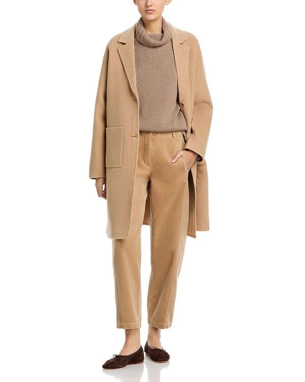 エイリーンフィッシャー レディース アウター コート ウール Eileen Fisher Notch Collar Wool Coat Biscuit