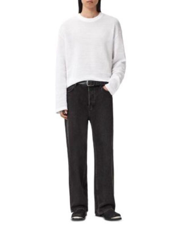 オールセインツ メンズ アウター ニット・セーター クルーネック ALLSAINTS Cove Crewneck Sweater Ashen White ホワイト オールセインツ メンズ アウター ニット・セーター クルーネック ALLSAINTS Cove Crewneck Sweater Ashen White ホワイト