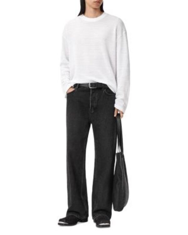 オールセインツ メンズ アウター ニット・セーター クルーネック ALLSAINTS Cove Crewneck Sweater Ashen White ホワイト オールセインツ メンズ アウター ニット・セーター クルーネック ALLSAINTS Cove Crewneck Sweater Ashen White ホワイト