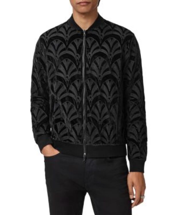 ジョンバルベイトス メンズ アウター ジャケット・ブルゾン 刺繍 John Varvatos Norfolk Embroidered Jacket Black ブラック