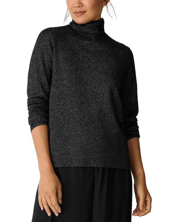 エイリーンフィッシャー レディース アウター ニット・セータートルネック ウール Eileen Fisher Woolurex Turtleneck Sweater Black ブラック
