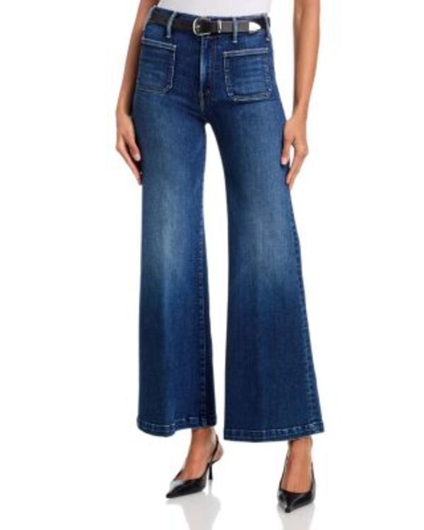 マザー レディース ボトムス デニムパンツ ワイドレッグ ジーンズ MOTHER The Hustleroller Patch Pocket High Rise Wide Leg Jeans in One Last Shot One Last Shot