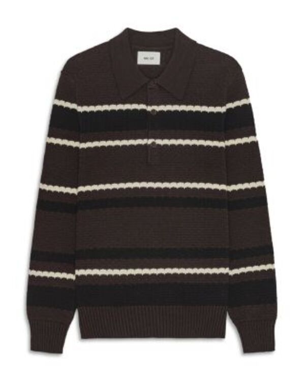 NN07 メンズ アウター ニット・セーター ポロシャツ NN07 Alfie Polo Sweater Dusky Port