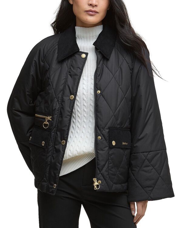 バブアー レディース アウター ジャケット・ブルゾン キルティング Barbour Martha Quilted Jacket BlackClassic ブラック