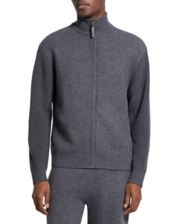 セオリー メンズ アウター ニット・セーター リラックスフィット タートルネック ウール Theory Long Sleeve Relaxed Fit Wool Turtle Neck Sweater Dark Grey Melange グレー