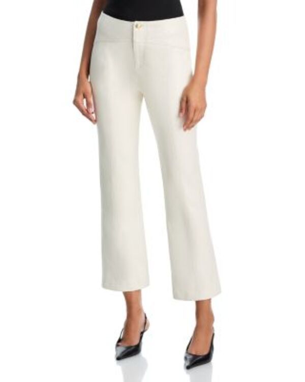 サンク ア セプト レディース ボトムス カジュアルパンツ キルティング レザー フェイクレザー Cinq Sept Faux Leather Quilted Loren Pants Ivory アイボリー