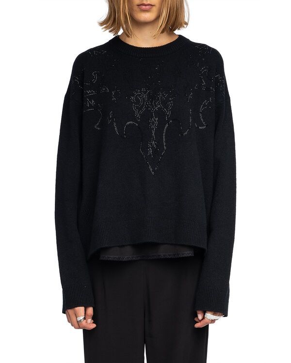 ザディグ エ ヴォルテール レディース アウター ニット・セーター Zadig Voltaire Markuz Cashmere Round Neck Sweater Black ブラック