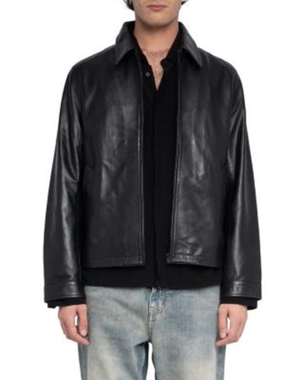 ザディグ エ ヴォルテール メンズ アウター ジャケット・ブルゾン レザー Zadig Voltaire Loumy Leather Jacket Black ブラック