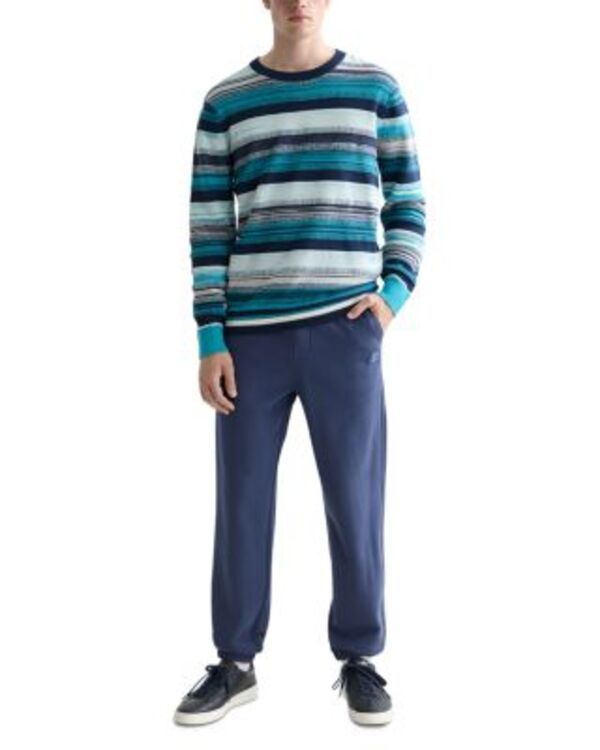 スコッチアンドソーダ メンズ アウター ニット・セーター クルーネック Scotch Soda Striped Crewneck Sweater Tahitian Blue ブルー スコッチアンドソーダ メンズ アウター ニット・セーター クルーネック Scotch Soda Striped Crewneck Sweater Tahitian Blue ブルー
