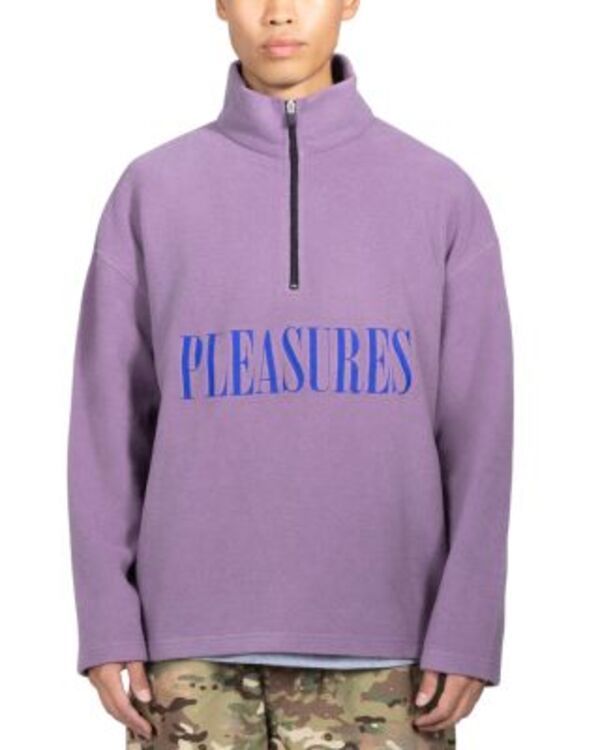 プレジャーズ メンズ アウター ニット・セーター フリース Pleasures Onyx Half Zipper Polar Fleece Sweater Lilac ライラック
