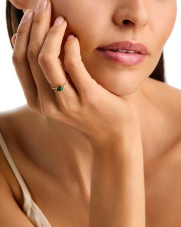 ゾイチッコ レディース アクセサリー リング Zo Chicco 14K Yellow Gold Malachite Diamond Wire Ringold ゴールド